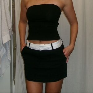 White Fox Black Skirt